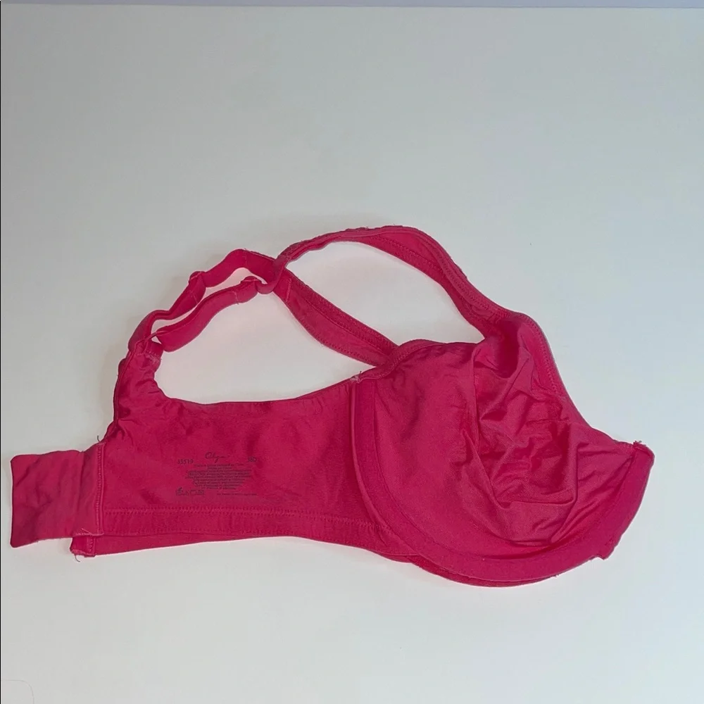 Olga Dark Pink Lace Underwire Bra 38D - Picture 6 of 9